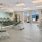 The fitness center at our apartments for rent in Stamford, CT, featuring free weights, exercise balls, and other equipment.